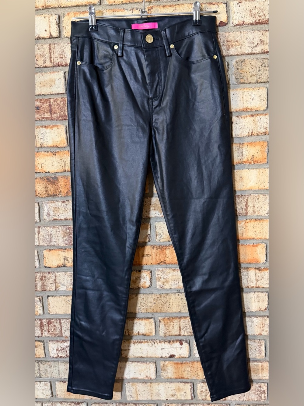 Lilly Pulitzer black coated pants 4